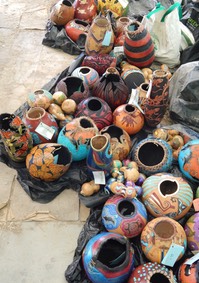 gourds on porch